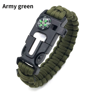 Braccialetto di Sopravvivenza 5-in-1 in Paracord con Bussola, Acciarino, Fischietto e Puntatore per Emergenze all'Aperto - Product Image 6