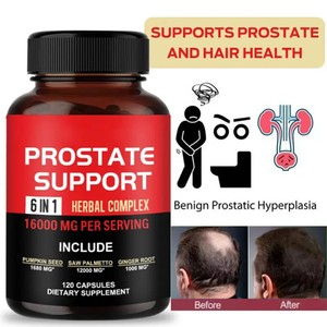 Suplemento Dietético para la Salud de la Próstata Masculina, Complejo Herbal 6 en 1 de 16000 Mg con Semillas de Calabaza y Saw Palmetto en Cápsulas - Product Image 4