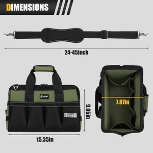Free Sample Big Capacity 16-Pocket Heavy Duty Tool Storage <b>Bag</b> High Quality Durable Electrician Tool <b>Bags</b> - Product Image 6