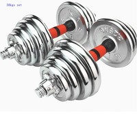 Ensemble d'haltères réglables en acier inoxydable chromé poli YUNSON - Écologique, portable, entraînement du corps entier, modèle YF-D032, garantie 5 ans