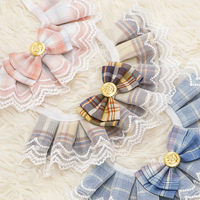 Mignon Pet Dentelle Bavoir Salive Serviette Avec Arc Treillis Fleur Chat Chien Pet Collier Décoration Collier Bandana