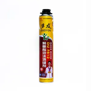 F812 Customizable Polyurethane Foam Caulk Environmentally Friendly Acoustic Waterproof Gun/Tube For Construction Use