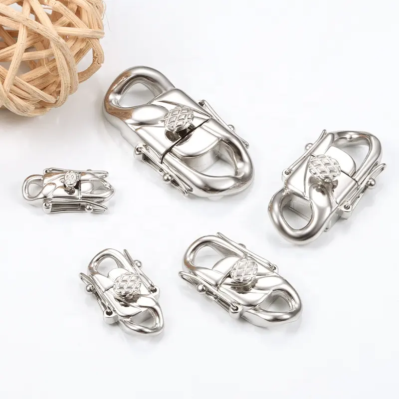 High Quality Wholesales Stainless Steel Special Design Clasp For Cuban Chains DIY Jewelry Accessories & Findings