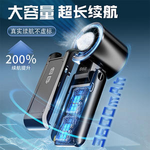 Ventilador portátil ZD380 con pantalla digital, recargable, plegable, para llevar en el cuello, de alta velocidad, para viajes al aire libre. - Product Image 2