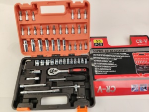 Set di Chiavi a Bussola 46 Pezzi con Inserti Torx Maschio e Femmina, Adattatore per Kit di Riparazione Meccanica - Product Image 6