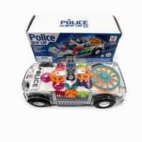 Jouet de voiture de police transparent à succès avec rotation à 360°, son et lumière, éducatif STEM, meilleur cadeau pour enfants