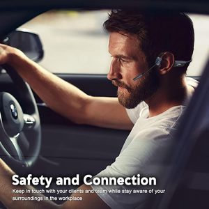 Auriculares de Conducción Ósea Inalámbricos con Micrófono con Cancelación de Ruido, Resistentes al Agua IPX6 para Negocios, Call Center y Oficina - Product Image 5