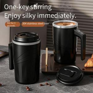 Portable Electric Blender Mug One <b>Button</b> Stirring Coffee Cup 304 Stainless Steel Travel Blender for Office and Home - Product Image 1