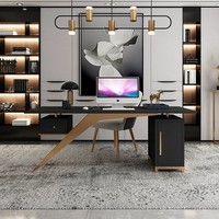 Commode de bureau moderne haut de gamme avec tiroirs – Meuble de bureau durable en bois et métal pour immeuble de bureaux, villa, maison – Écologique