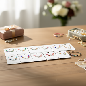 Pulsera de cuentas de acero inoxidable, conjunto de 12 piezas, joyería colorida hecha a mano para mujer, accesorio de moda - Product Image 3