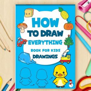 Livre de dessin pour enfants débutants, pour les tout-petits, les enfants de maternelle - Livre de gribouillage et de coloriage étape par étape, papier pour peinture à la gouache, 32 pages - Product Image 2