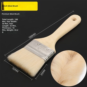 Spazzola con Setole Morbide in Lana Senza Perdita di Pelo, Manico Ergonomico in Legno Massello con Ghiera in Ferro per Pareti/Mobili - Ingrosso Fabbrica - Product Image 5
