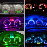 Luces de Coche T5 3 SMD 3030 LED W3W 37 73 74, Lámpara de Panel de Instrumentos, Velocímetro, Tacómetro, Grupo de Indicadores, Bombillas LED para Tablero