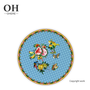 Luxury <strong>Enamel</strong> Wedding Charger <strong>Plate</strong> 4pcs <strong>Plate</strong> Set Decorative Dinnerware Customization Tableware for Event&amp;Catering - Product Image 3