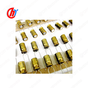 Condensateur électrolytique audio Nichicon 10UF 63V série FG, finition dorée, signature anglaise, 10UF 63V - Product Image 1