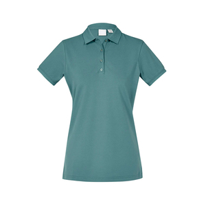 Polo clásico para mujer en piqué de algodón suave con mangas cortas y silueta atemporal para un estilo casual refinado. - Product Image 1