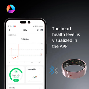 2025 uomo Smart Ring Fitness Tracker IP68 impermeabile 5ATM HRV ossigeno nel sangue monitoraggio della frequenza cardiaca per il sonno per l'allenamento - Product Image 5