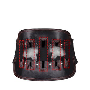Leather Lumbar Support <b>Belt</b> With Steel Plates Contoured Adjustable Breathable Waist Support For Adult All Seasons - Product Image 2