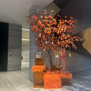 <span class=keywords><strong>Arbre</strong></span> de kaki artificiel, fruits rouges réalistes, résistant aux UV, pour la décoration de la maison, du jardin, du restaurant - Product Image 4