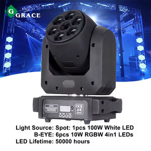 Igracelite Mini 100W LED Spot+B-Eye Roteerende LED Mini Beam Moving Head Licht - Product Image 6
