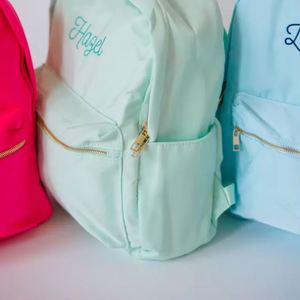Sac à <span class=keywords><strong>dos</strong></span> personnalisé en nylon léger avec fermeture éclair et <span class=keywords><strong>patch</strong></span> en chenille <span class=keywords><strong>pour</strong></span> la rentrée scolaire – Cadeau idéal <span class=keywords><strong>pour</strong></span> enfants - Product Image 6
