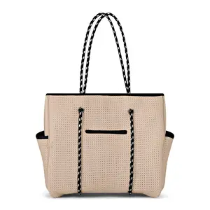 BSCI Индивидуальные женские пляжные сумки-тоут, большая неопреновая сумка