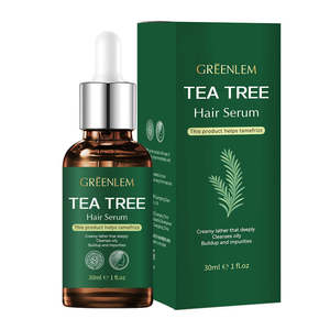 Huile capillaire GREENLEM TEA TREE - Prévention de la perte de cheveux et traitement de la croissance des cheveux pour adultes, usage unisexe, formule à base de plantes - Product Image 1