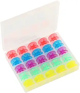 25PCS/Box Universal Plastic Colorful Bobbins
