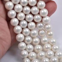 Vente en gros perles en vrac beige clair plein trou perles de verre rondes pour la fabrication de bijoux