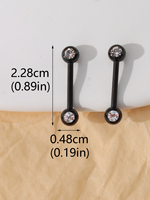 Anneaux de téton en acier inoxydable, anneaux de langue, barbells, anneaux de téton avec diamants CZ, bijoux de piercing corporel pour femmes et hommes