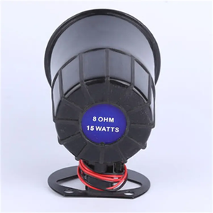 Sirène électronique personnalisée noire 8 ohms 20W ABS haut-parleur de klaxon pour moto alarme GSM résistante à l'eau 120dB <span class=keywords><strong>SPL</strong></span> certifiée CE - Product Image 3