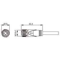 Bouclier d'alimentation d'usine étanche mâle femelle M12 connecteur de câble surmoulé pour bus, boîtes de capteur/actionneur IP67 ethercat