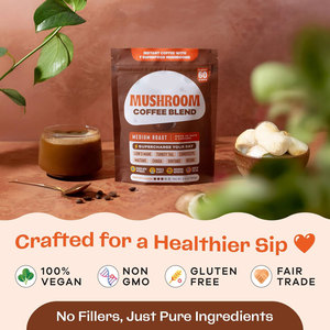 Biochealth 10 em 1 cogumelo café mistura suplemento para adultos com juba de leão Cordyceps cauda de Turquia para a digestão apoio - Product Image 5