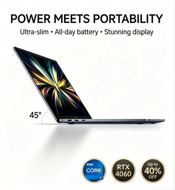 Xiaomi RedmiBook Pro14 2025 Intel Core Ultra 5 225H 16/32GB RAM 1TB SSD 2880x1800 120Hz Screen English Windows 11 Home