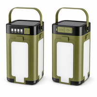 Lanterne de camping LED pliable rechargeable solaire OEM d'usine, étanche, portable, lampe torche extérieure, batterie externe