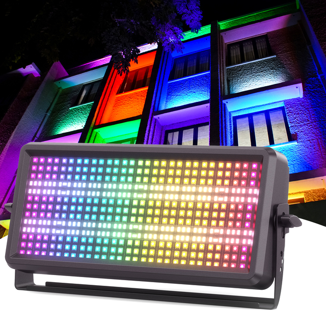 120W LED Stage Light Bar 4/11/165Ch DMX/RDM Remote Control Strobe Color Dj Lights for Indoor Disco Birthday Wall Washer Lights