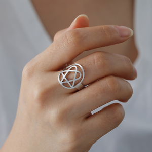 เครื่องประดับ UM-Jewelry ชุบทอง 18K สแตนเลสสตีล รูปหัวใจ ดาว ดาวห้าแฉก สไตล์วินเทจ ของขวัญแต่งงานสำหรับทุกเพศ เครื่องประดับแฟชั่น - Product Image 4