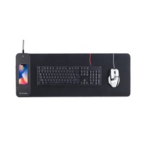 Aangepaste Merk Uitgebreid Draadloos Opladen Rgb Led Licht Muis Mat Gaming Muismat Computer Muismat