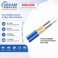 Nouveau câble à fibre optique plat multimode OM3 4 cœurs GJFJBV 2026, résistant à l'humidité pour intérieur