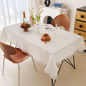 Mantel Crema de Algodón y Lino para Mesa, Fondo Fotográfico para Escritorio de Estudiantes, Tela para Montar Puestos, Cubiertas Artísticas para Mesa de Té - Product Image 4