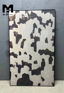 Décoration murale moderne en noir et blanc abstrait, <span class=keywords><strong>tissu</strong></span> texturé 3D, tricoté, peint à la main, <span class=keywords><strong>peinture</strong></span> murale décorative pour salon - Product Image 6