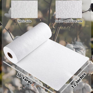 Entoilage <span class=keywords><strong>thermocollant</strong></span> en <span class=keywords><strong>molleton</strong></span> : 12 pouces x 10 yards, <span class=keywords><strong>molleton</strong></span> <span class=keywords><strong>thermocollant</strong></span> simple <span class=keywords><strong>face</strong></span> blanc pour la couture et l'artisanat - Product Image 2