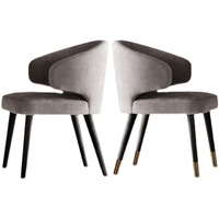 Chaise de salle à manger en tissu nordique, fauteuil minimaliste moderne italien simple, chaise de réunion avec dossier, Chine
