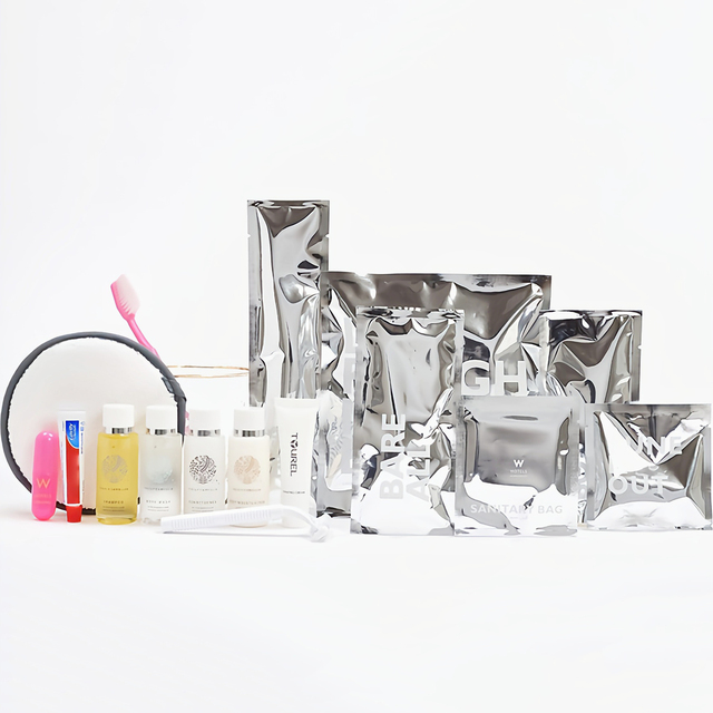 Wholesale 5 Star Disposable Hotel Bathroom Amenities Set Custom Cheap Hotel Airplane Guest Room Supplies Toiletries Kit