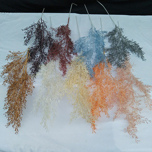 Composizione floreale del soffitto di nozze, decorazione, bambù, erba artificiale e di acacia - Product Image 1