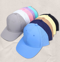 Gorra Deportiva Personalizada al por Mayor, Cortada con Láser, Perforada, con Logotipo de Marca, Bordado 3D, Impresa, Transpirable, para Correr