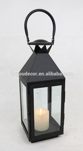 Conjunto <span class=keywords><strong>de</strong></span> 2 negro Chapado en cobre mango <span class=keywords><strong>de</strong></span> metal decorativos faroles - Product Image 4