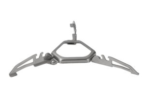 Support de réservoir de <span class=keywords><strong>gaz</strong></span> pliable en acier inoxydable, conception trépied légère (41g), moderne, personnalisable OEM, idéal pour la randonnée et le camping en extérieur - Product Image 3