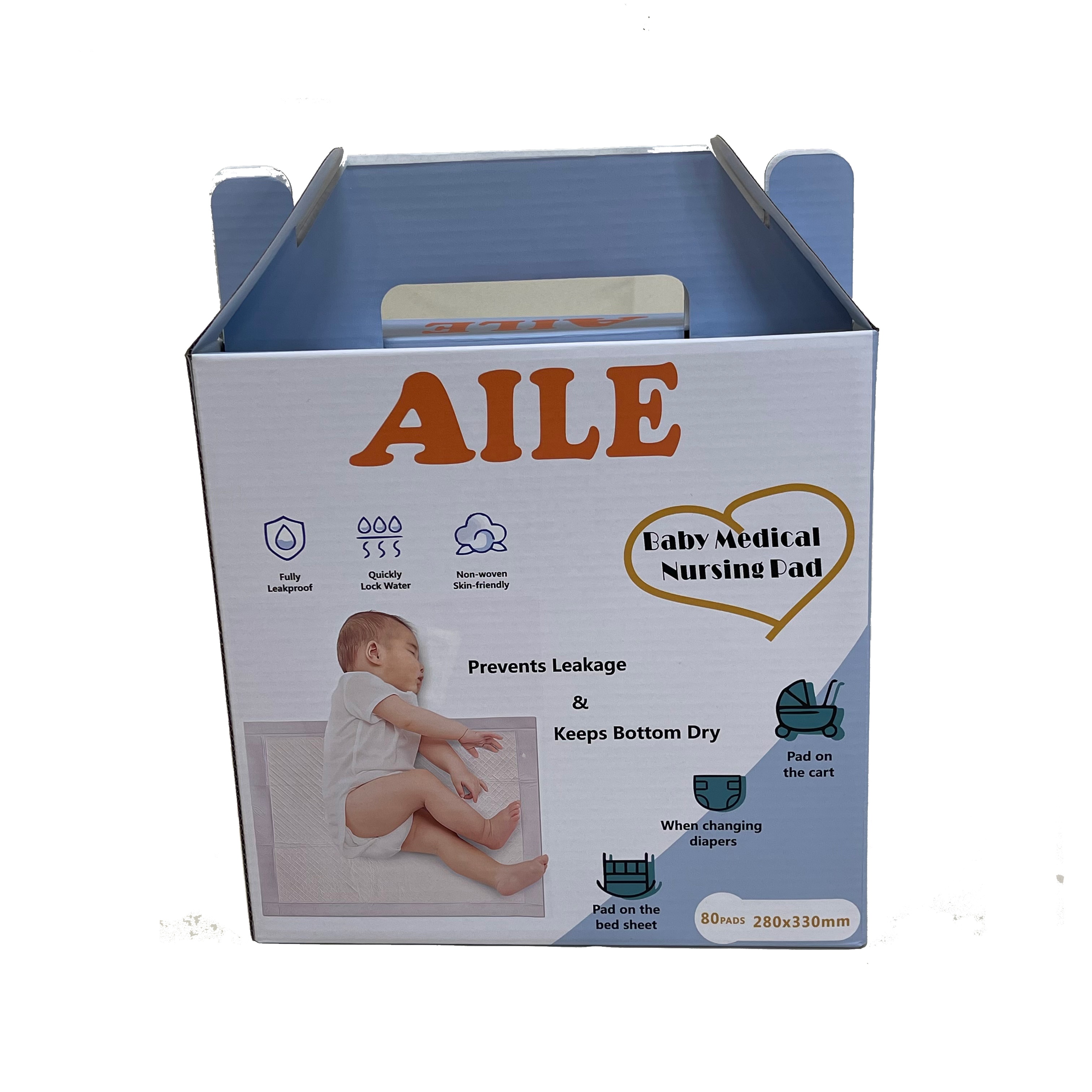 Baby Adult Blue Nursing Under Pad Wholesale Price 60x90cm skin friendly baby changing pads Diaper Changing pad goodnites bed mat