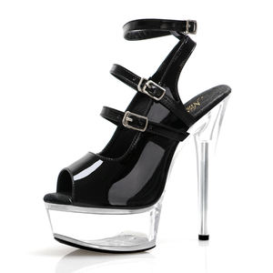 Sandalias de Plataforma con Tacón Fino de 15 cm para Mujer, Estilo Sexy y Fetiche, para Club Nocturno, Bailarinas de Pole Dance, Novias, con Punta Abierta, para Vestidos de Fiesta - Product Image 1